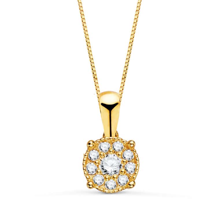 Gargantilla Diamantes 0,182ct Oro Amarillo 18K Cuajo 6,5 mm - Imagen 1