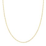 Cadena Forzada Maciza en Oro Amarillo 18K con 1,5 mm y 50 cm de Longitud