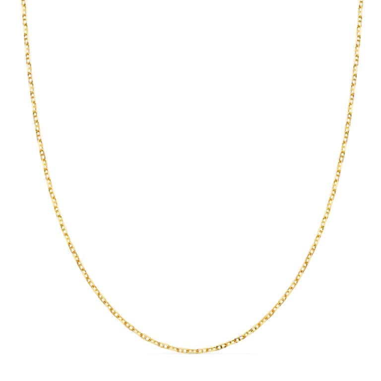 Cadena Forzada Maciza en Oro Amarillo 18K con 1,5 mm y 50 cm de Longitud - Imagen 1