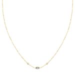 Gargantilla Aguamarina 42 cm Oro Amarillo 18 Quilates