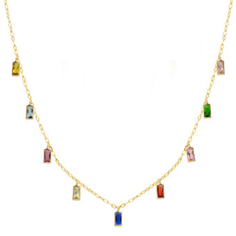 Gargantilla Colores 45 cm Oro Amarillo 18 Quilates