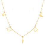 Gargantilla Universo 45 cm Oro Amarillo 18 Quilates