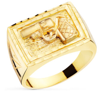 Sello Hombre 21 x 16 mm Oro Amarillo 18K Pistola