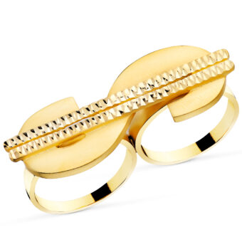 Sello Hombre 50 x 17 mm Oro Amarillo 18K Símbolo Dólar