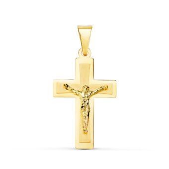 Cruz Cristo 25 x 17 mm en Oro Amarillo de 18K