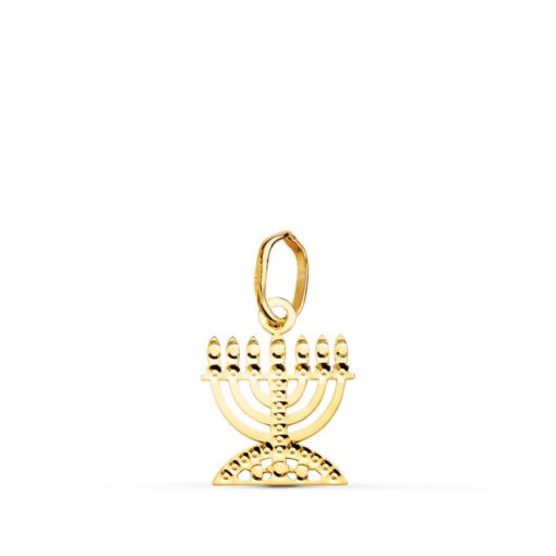Colgante Candelabro "Menorah" 12x10 mm Oro Amarillo 18K