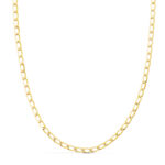 Cadena Bilbao Hueca de Oro Amarillo 18K con 60 cm de Largo y 3,5 mm de Grosor