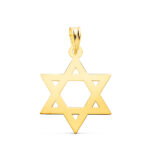 Colgante Estrella de David 22 x 17 mm en Oro Amarillo 18K