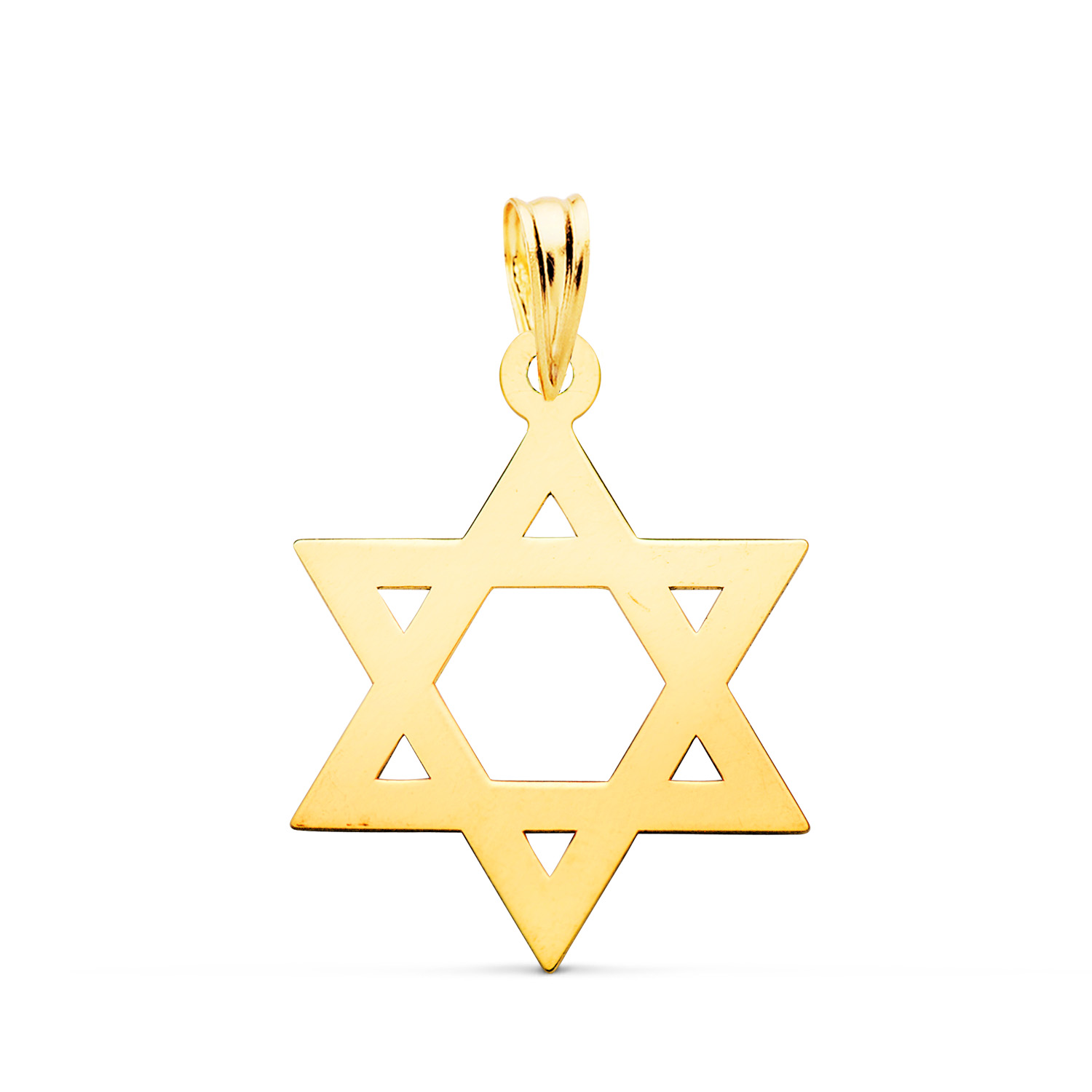 22312 Colgante Estrella de David 22 x 17 mm en Oro Amarillo 18K - Imagen 1