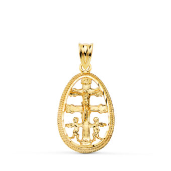Cruz de Caravaca 23 x 16 mm Oro Amarillo 18K Escapulario Orla