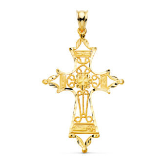 Cruz de Jerusalén 46 x 30 mm Oro Amarillo 18K Filigranas