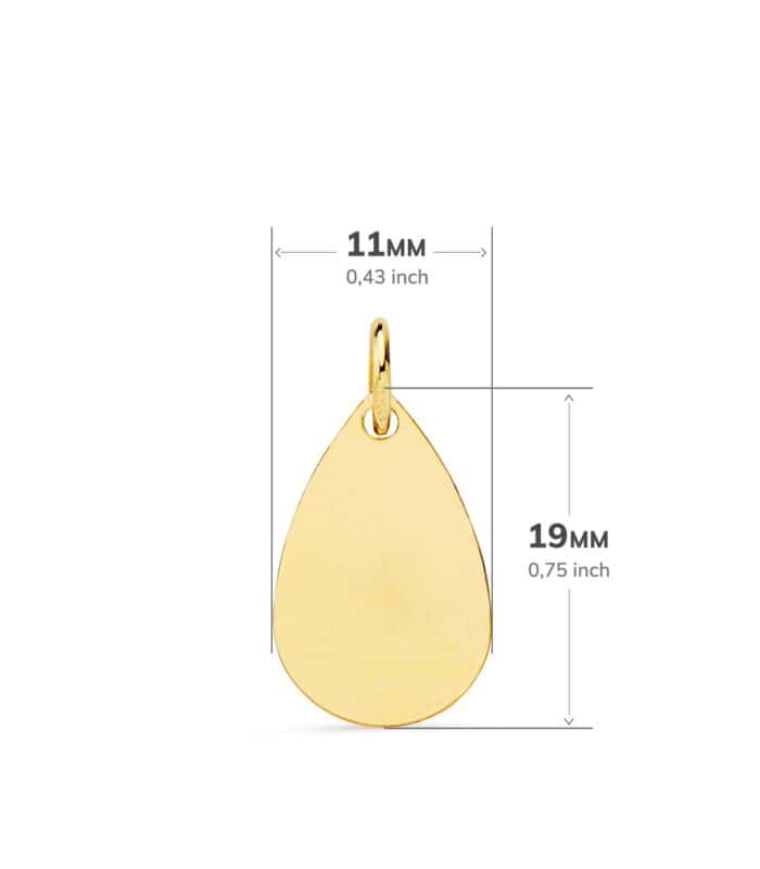 Medalla Virgen Niña 19 x 11 mm Oro Amarillo 18 Quilates - Imagen 2