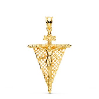 Cruz Cristo Remedios de Ánimas 35 x 23 mm Oro Amarillo 18K