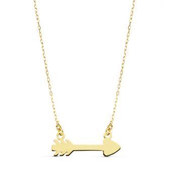 Gargantilla 45 cm en Oro Amarillo 18 Quilates con Flecha de Cupido