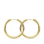 Pendientes Aro Tubo 24 x 2,5 mm Oro Amarillo 18 Quilates
