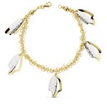 Pulsera Fetiches Colgantes en Oro 18 Quilates Bicolor