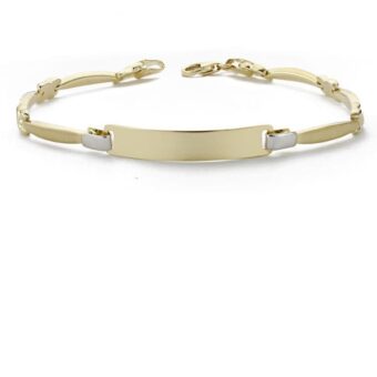 Pulsera Esclava 18cm en Oro Bicolor 18 Quilates