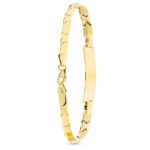 Pulsera Esclava 19 cm en Oro Amarillo 18 Quilates Eslabones Estampados