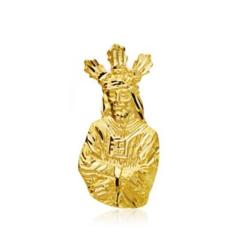 Medalla Silueta Cautivo 27 x 13 mm Oro Amarillo 18 Quilates