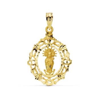 Medalla Orla Virgen Almudena 27 x 20 mm Oro Amarillo 18K