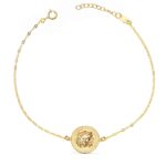 Pulsera Tipo Medusa Oro Amarillo 18 Quilates 21 cm largo