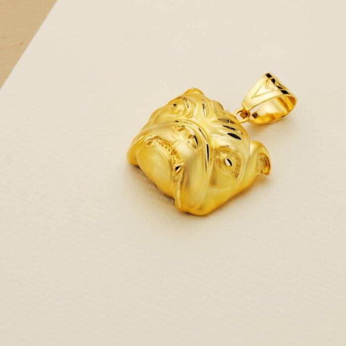 Colgante Cabeza Bulldog Ingles  27 x 31 mm Oro Amarillo 18 Quilates Colgante Bulldog Inglés  27 x 31 mm Oro Amarillo 18 Quilates - Imagen 2