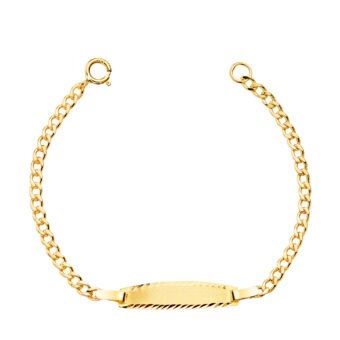 Pulsera Tipo Esclava Barbada Oro Amarillo 18K 12 cm