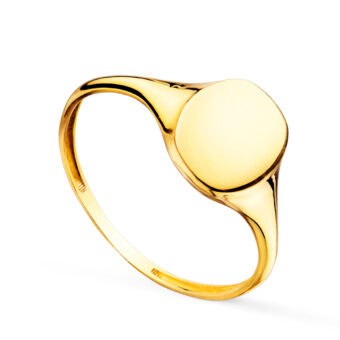 Sello Cadete Macizo 8,5 x 7 mm Oro Amarillo 18K Oval