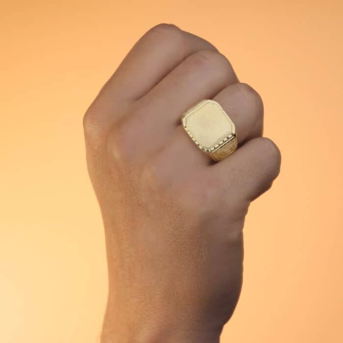 Sello Hombre 18 x 17 mm Oro Amarillo 18K - Imagen 2