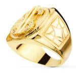 Sello Hombre 22 x 20 mm Oro Amarillo 18K Símbolo Dólar - Imagen 3