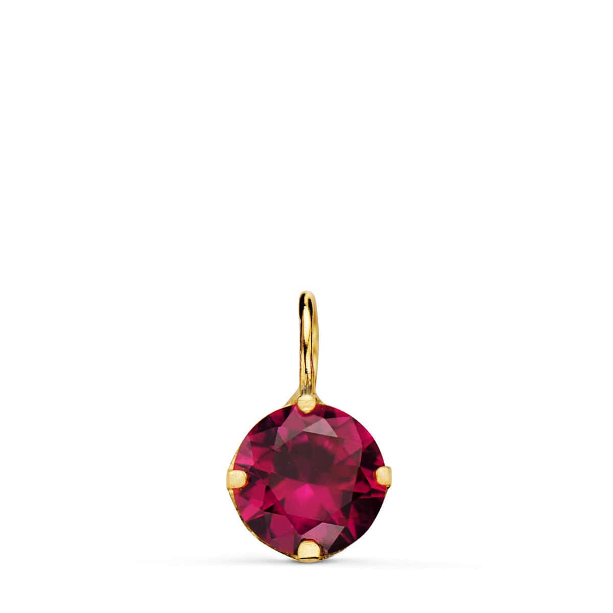 n9000-3ro5 Colgante 6 mm Oro Amarillo 18K Circonita Roja - Imagen 1