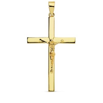 Cruz Tablón 35 x 22 mm en Oro Amarillo 18K