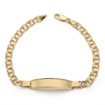 Esclava Hombre 20 cm Tipo Húngara en Oro Amarillo 18K Tallada