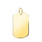Colgante Chapa Militar 24 x 16 mm en Oro Amarillo de 18K Lisa