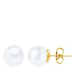 Pendientes Mujer 9 mm Oro Amarillo 18K con Perla Cultivada