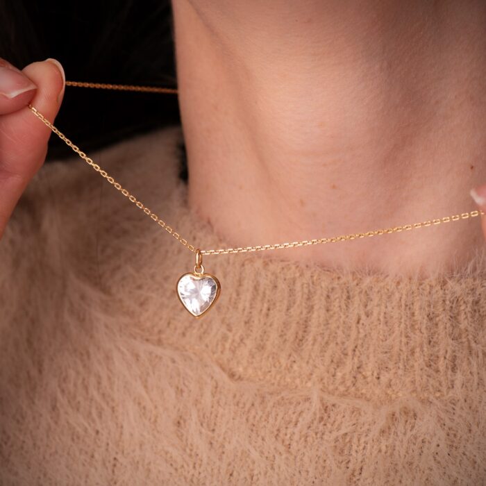 Colgante Corazón 10 x 10 mm Oro Amarillo 18K - Imagen 2