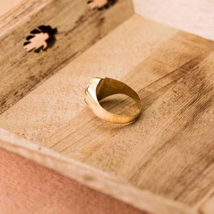 Sello Hombre 11 x 9 mm Oro Amarillo 18K Oval - Imagen 2