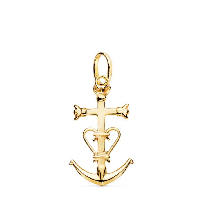 Cruz de la Camarga 23 x 13 mm en Oro Amarillo de 18K Brillo - Imagen 1