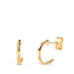 Pendientes Bambú 11 x 2 mm Oro Amarillo 18K
