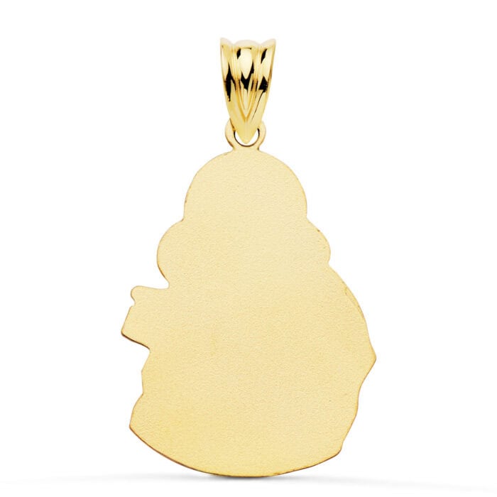 Medalla Virgen del Carmen 24 x 19 mm en Oro Amarillo 18K en Silueta - Imagen 2