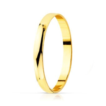Alianza Media Caña de 2 mm en Oro Amarillo 18K Lisa