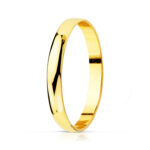 Alianza Media Caña de 2,5 mm en Oro Amarillo 18K Lisa