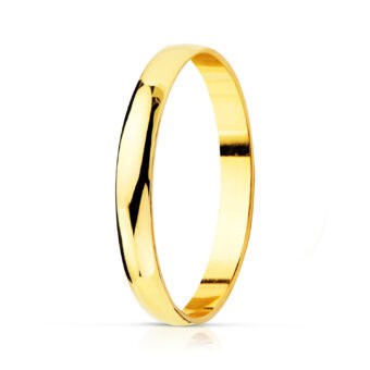 Alianza Media Caña de 2,5 mm en Oro Amarillo 18K Lisa