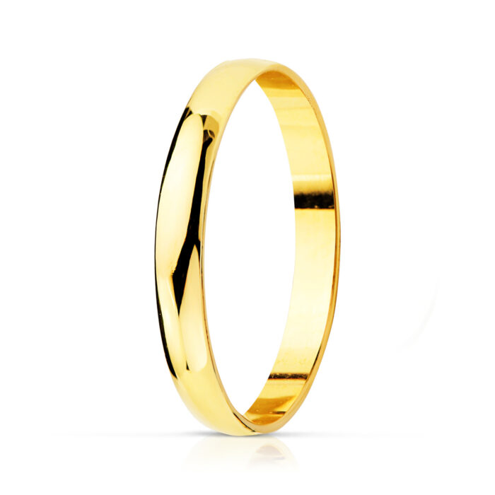 Alianza Media Caña de 2,5 mm en Oro Amarillo 18K Lisa - Imagen 1