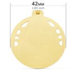 Medalla Sagrado Corazón de Jesús 42 mm Oro Amarillo 18K con Tallas y Calado - Imagen 2