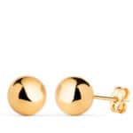 Pendientes Bola 8 mm en Oro Amarillo 18K Presión