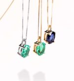 Gargantilla 45 cm Oro Amarillo 18K Zafiro Oval - Imagen 2