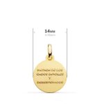 Medalla San Judas Tadeo 14 mm Oro Amarillo 18K con Bisel - Imagen 2