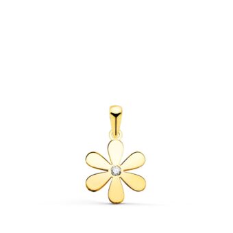 Colgante Flor 14x11 mm Oro Amarillo 18K