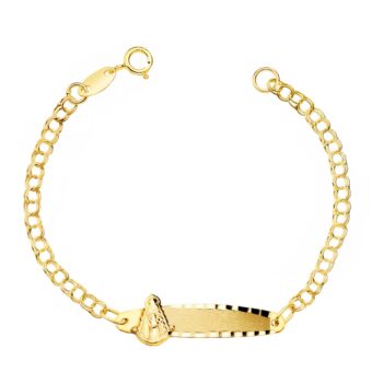 Pulsera Bebé 12 cm Tipo Esclava Oro Amarillo 18K Virgen del Rocío